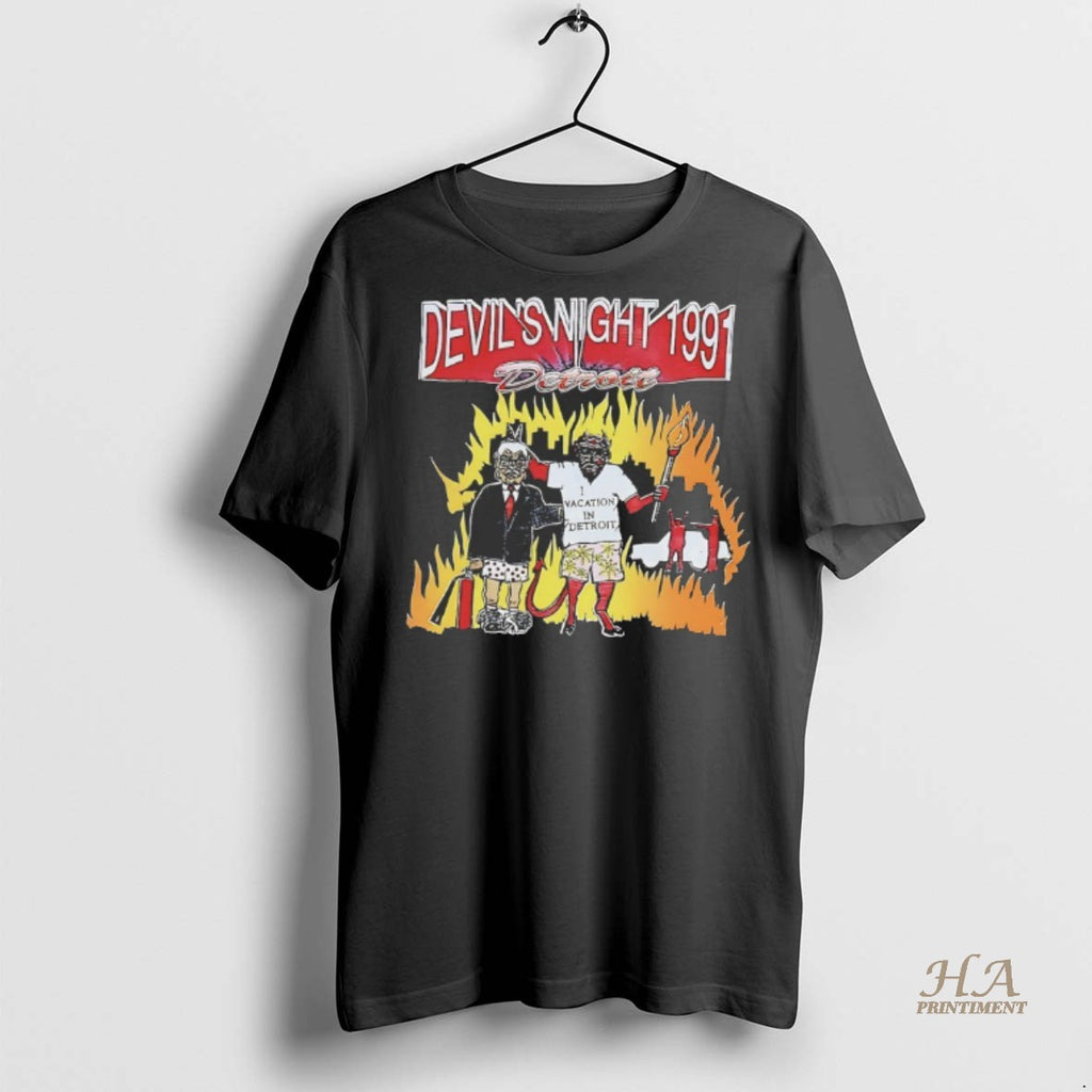 Official Devils Night 1991 Detroit Vintage Shirt