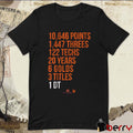 Diana Taurasi GOAT Stats 10,646 Points 1,447 Threes 122 Techs 20 Years 6 Golds 3 Titles 1 DT New t-shirt