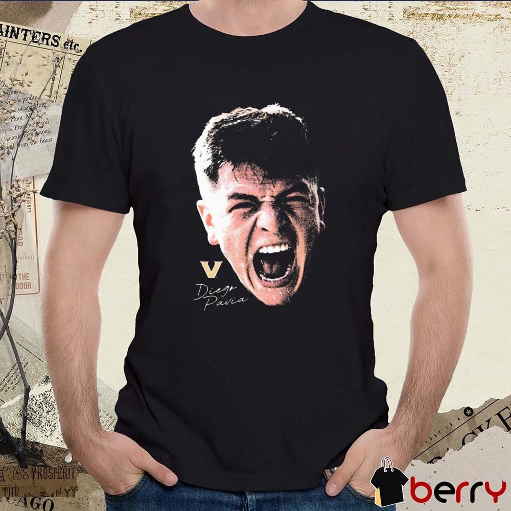 Diego Pavia Vanderbilt Commodores Portrait Signature t-shirt