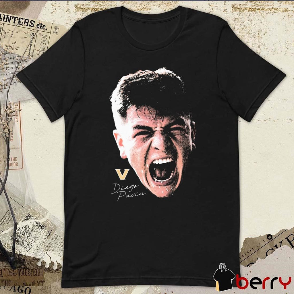 Diego Pavia Vanderbilt Commodores Portrait Signature t-shirt