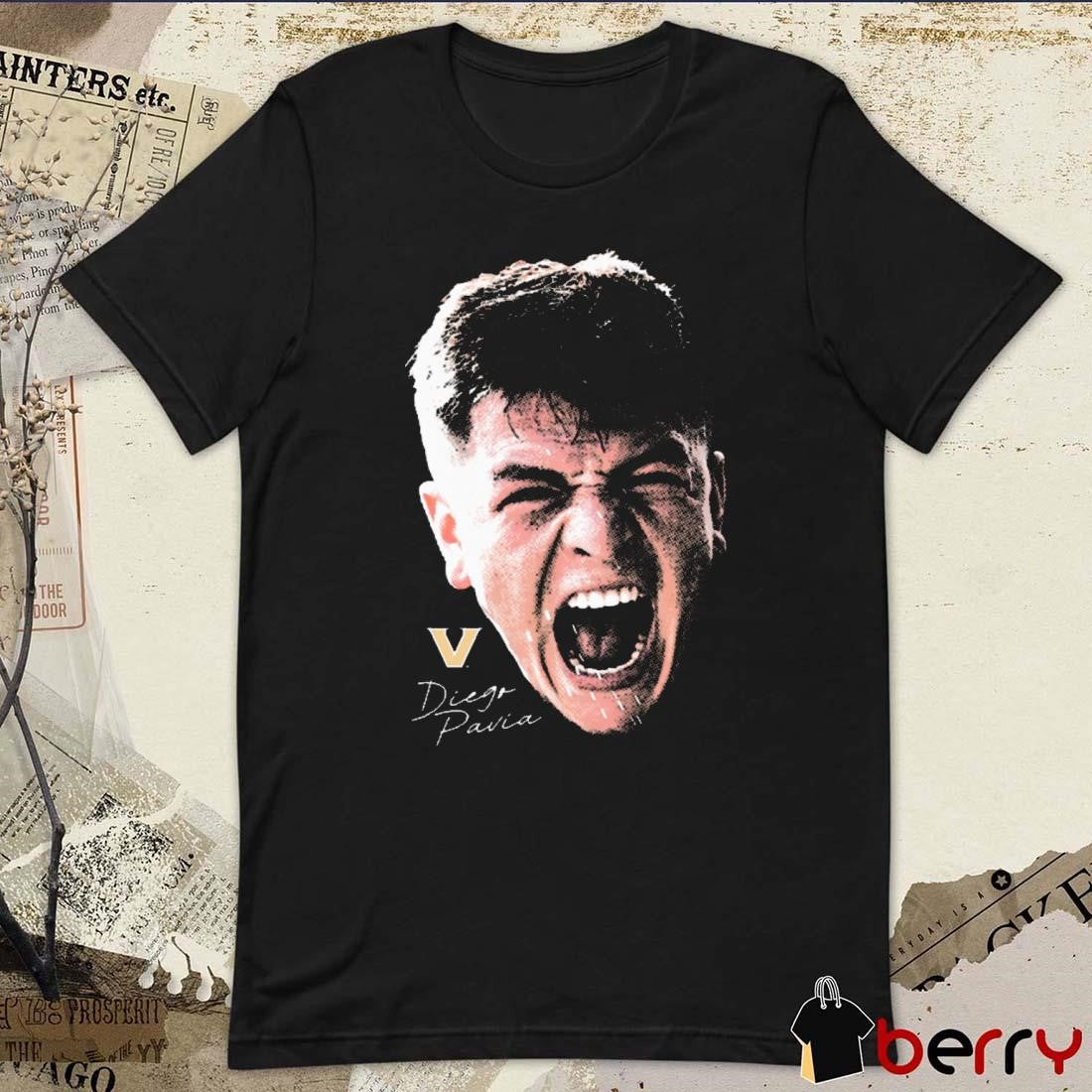 Diego Pavia Vanderbilt Commodores Portrait Signature t-shirt