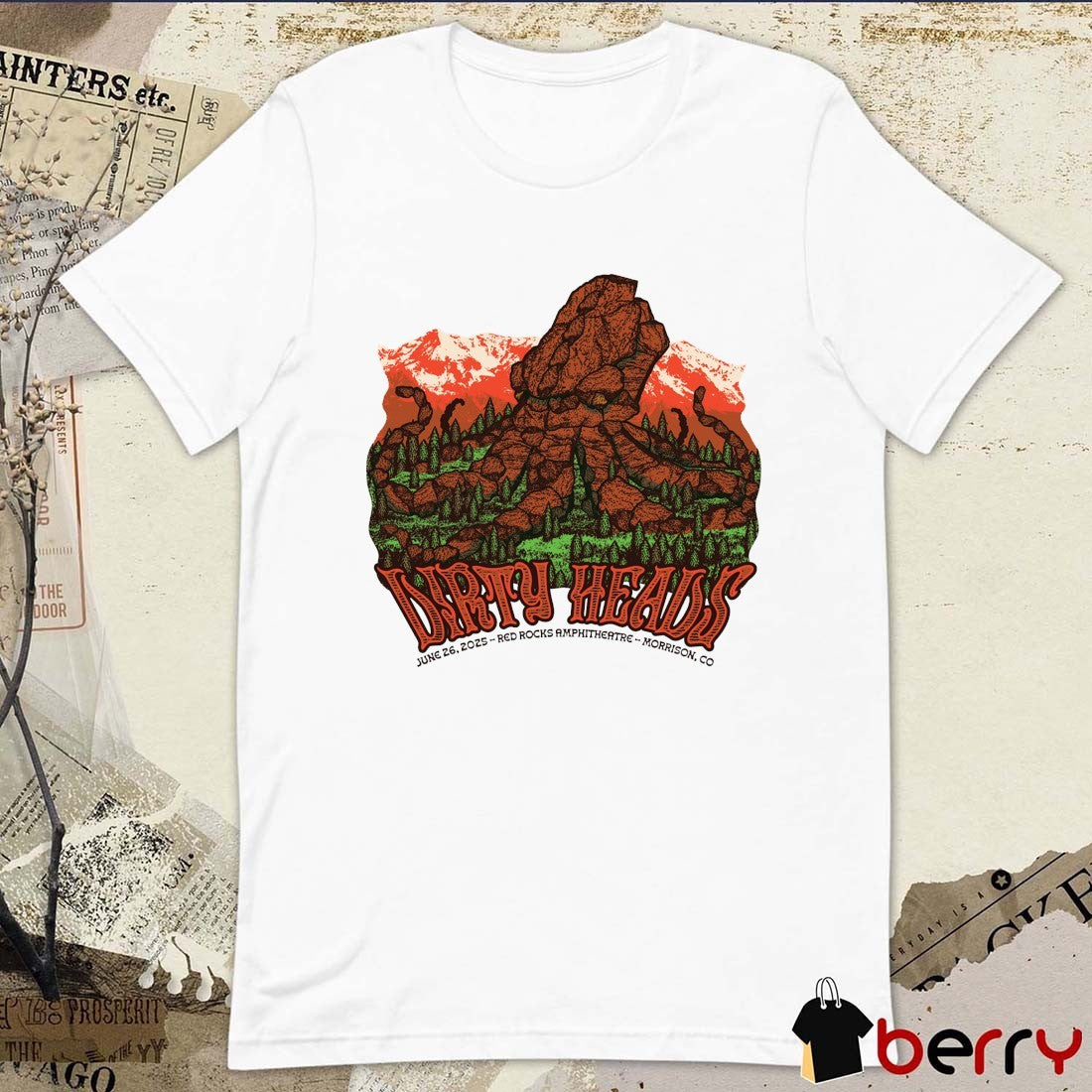 Dirty Heads Red Rocks Amphitheatre June 26 2025 Morrison CO t-shirt