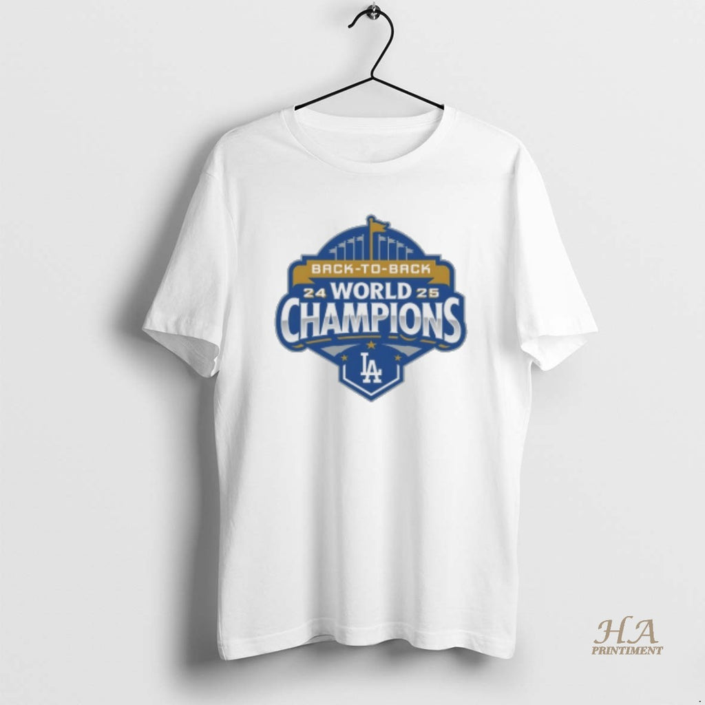 Official Dodgers Back To Back World Series Champions Logo