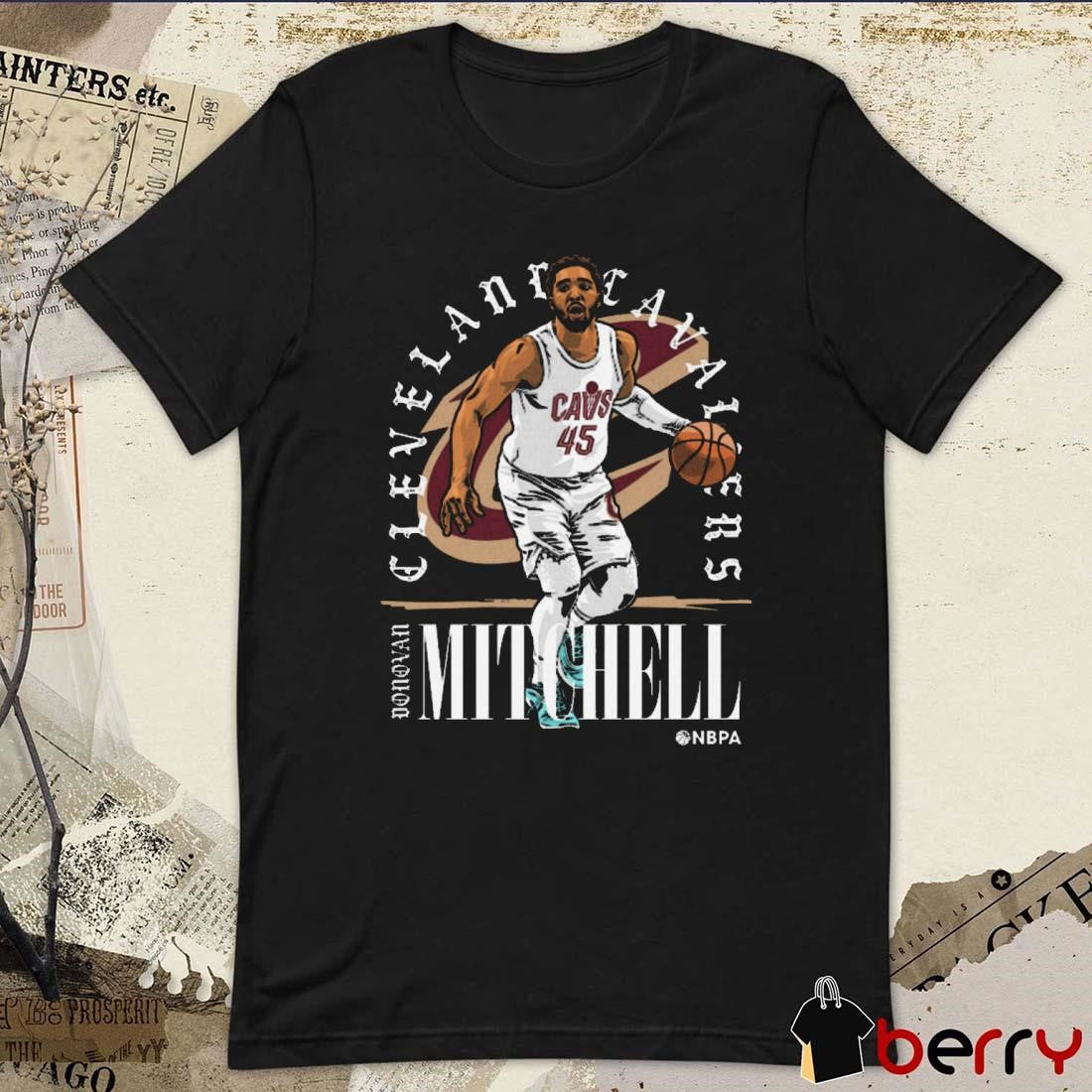 Donovan Mitchell Cleveland Cavaliers NBA Shield t-shirt