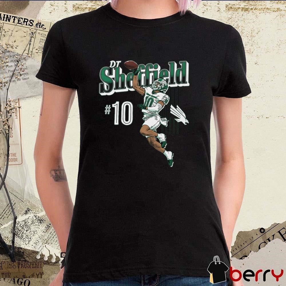 Dt Sheffield #10 North Texas Mean Green Graphic t-shirt