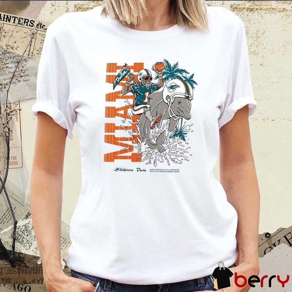 Duvin x Miami Dolphins Cream Have A Flippin Good Time With The Miami t-shirt