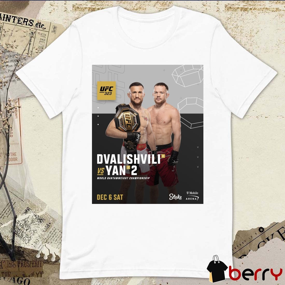 Dvalishvili Vs Yan 2 UFC 323 Ưorld Bantamweight Championship December 6 2025 Poster shirt