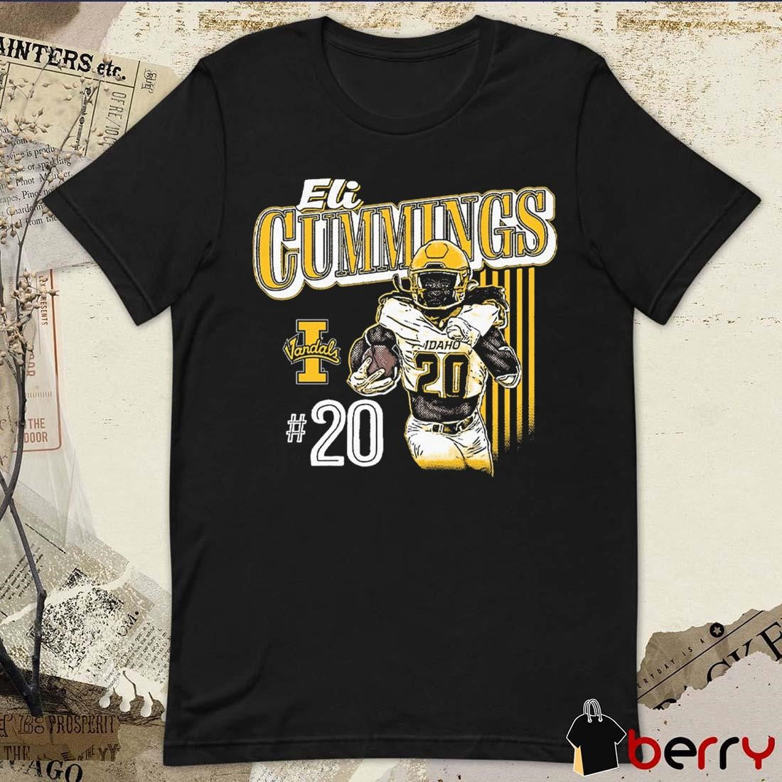 Elisha Cummings #20 Idaho Vandals Illustrated Graphic t-shirt