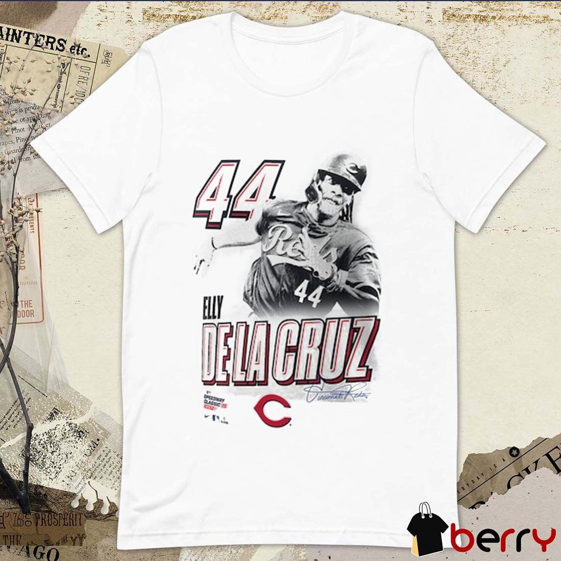 Elly De La Cruz Cincinnati Reds 2025 MLB Speedway Classic Player Graphic t-shirt