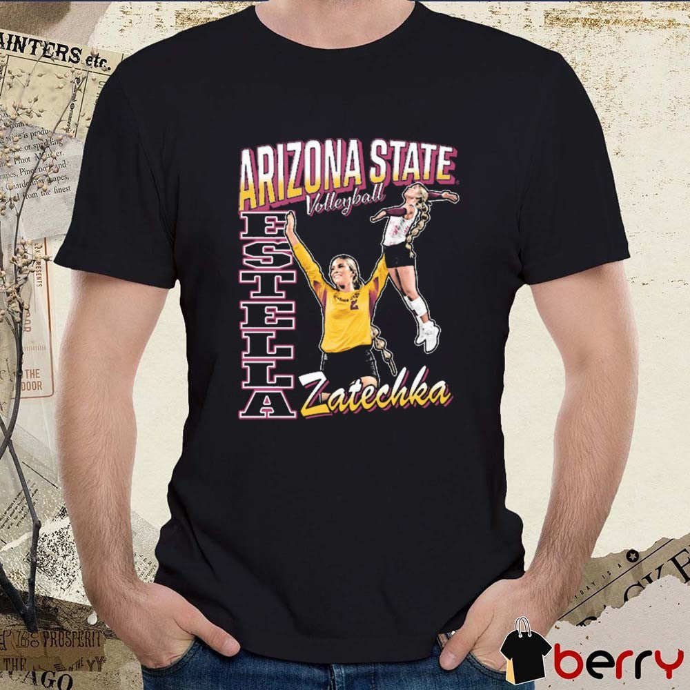 Estella Zatechka Spike Arizona State Sun Devils Volleyball 2025 NCAA Graphic t-shirt