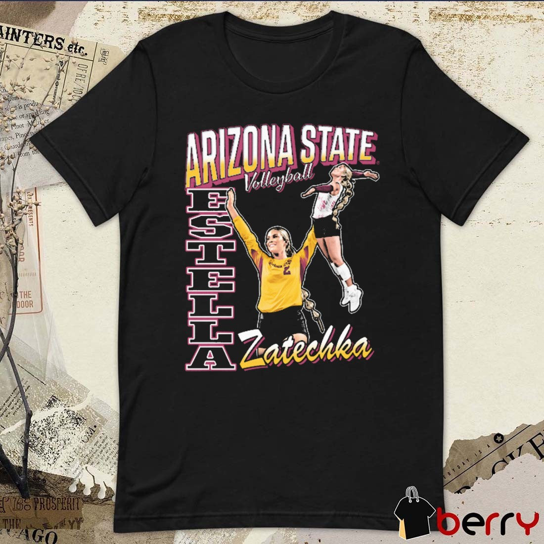 Estella Zatechka Spike Arizona State Sun Devils Volleyball 2025 NCAA Graphic t-shirt