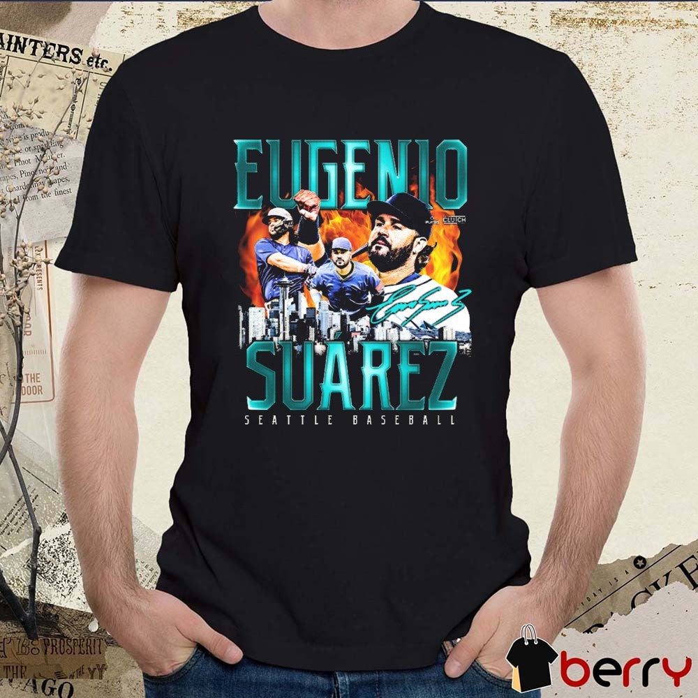 Eugenio Suarez Retro Flair Seattle Mariners MLB Baseball Signature Graphic t-shirt