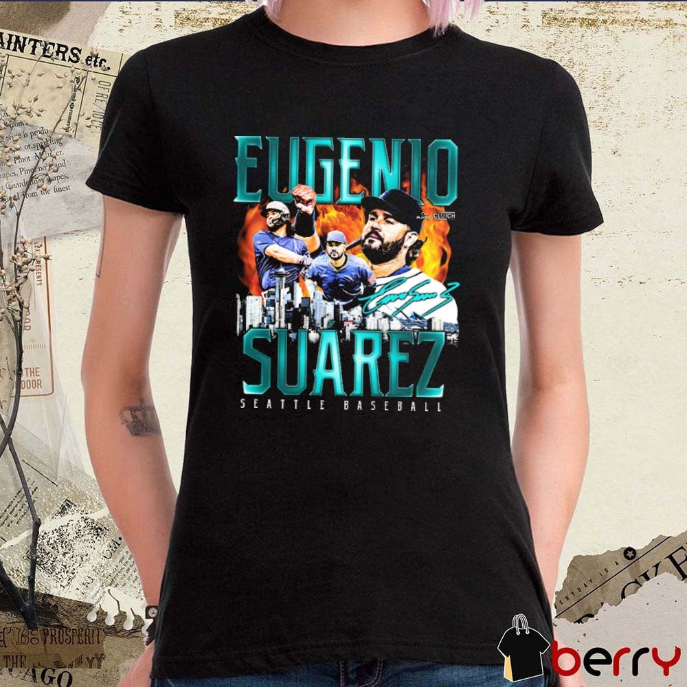 Eugenio Suarez Retro Flair Seattle Mariners MLB Baseball Signature Graphic t-shirt