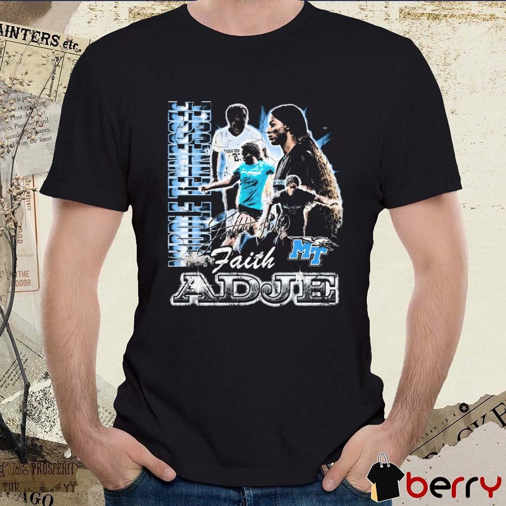 Faith Adje Middle Tennessee 90s Retro Signature Graphic t-shirt