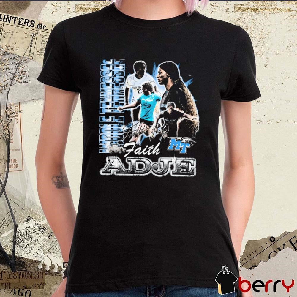 Faith Adje Middle Tennessee 90s Retro Signature Graphic t-shirt
