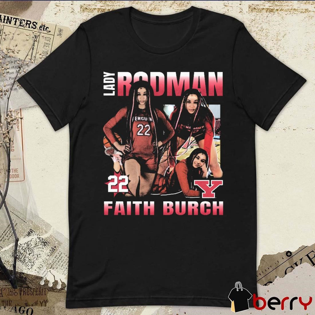 Faith Burch Youngstown State Penguins Lady Rodman 90s Graphic t-shirt