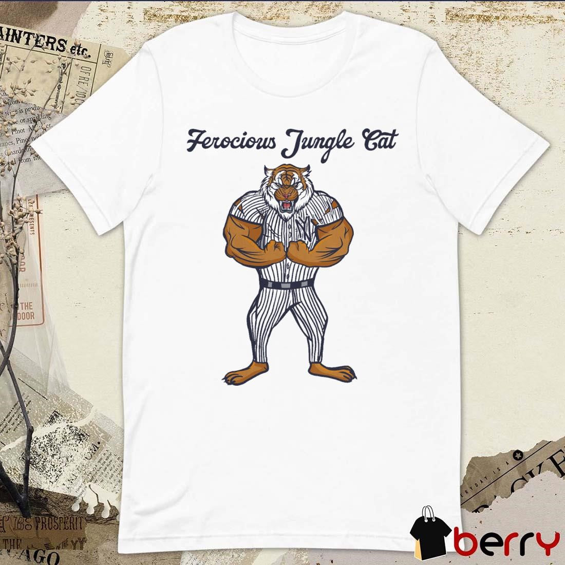 Ferocious Jungle Cat New York Yankees Detroit Tigers Mascot t-shirt