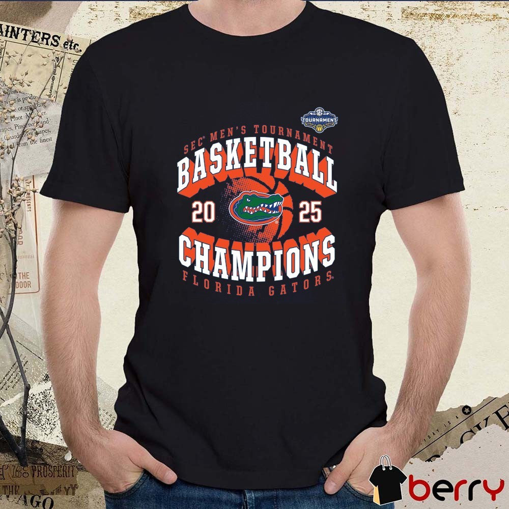 Florida Gators 2025 SEC Men’s Basketball Conference Tournament Champions t-shirt