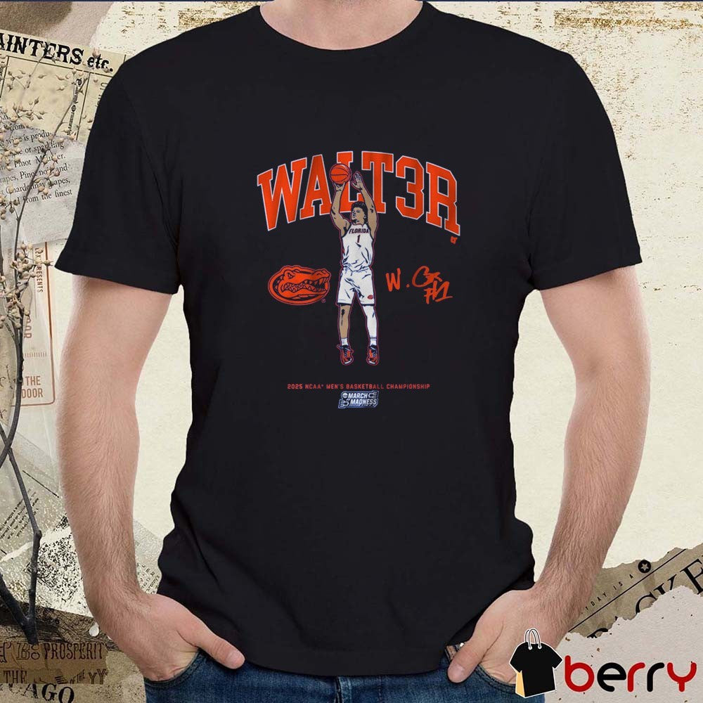 Florida Gators Walter Clayton Jr. WALT3R NCAA Men’s Basketball Championship March Madness 2025 Signature Graphic t-shirt