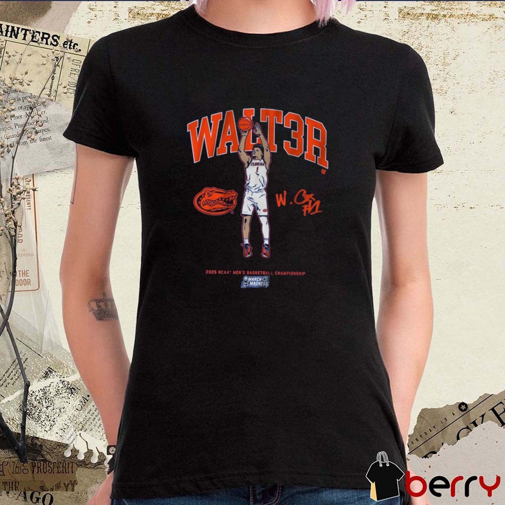 Florida Gators Walter Clayton Jr. WALT3R NCAA Men’s Basketball Championship March Madness 2025 Signature Graphic t-shirt