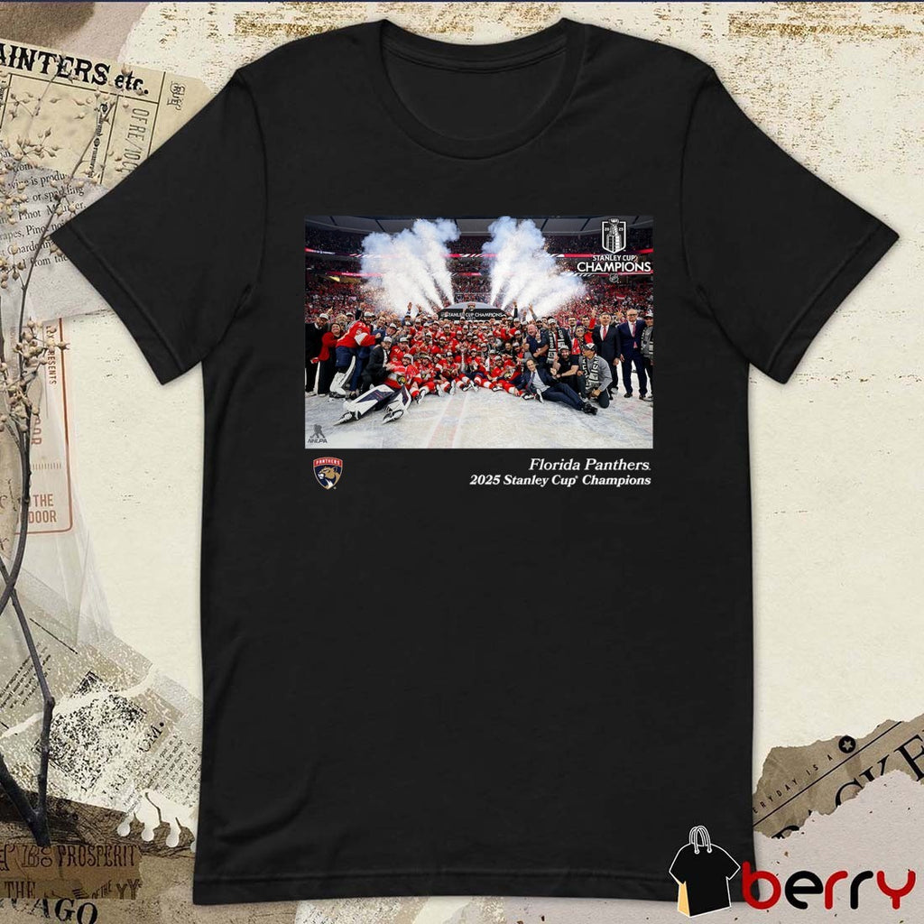 Florida Panthers Hockey 2025 Stanley Cup Champions Team Photo t-shirt