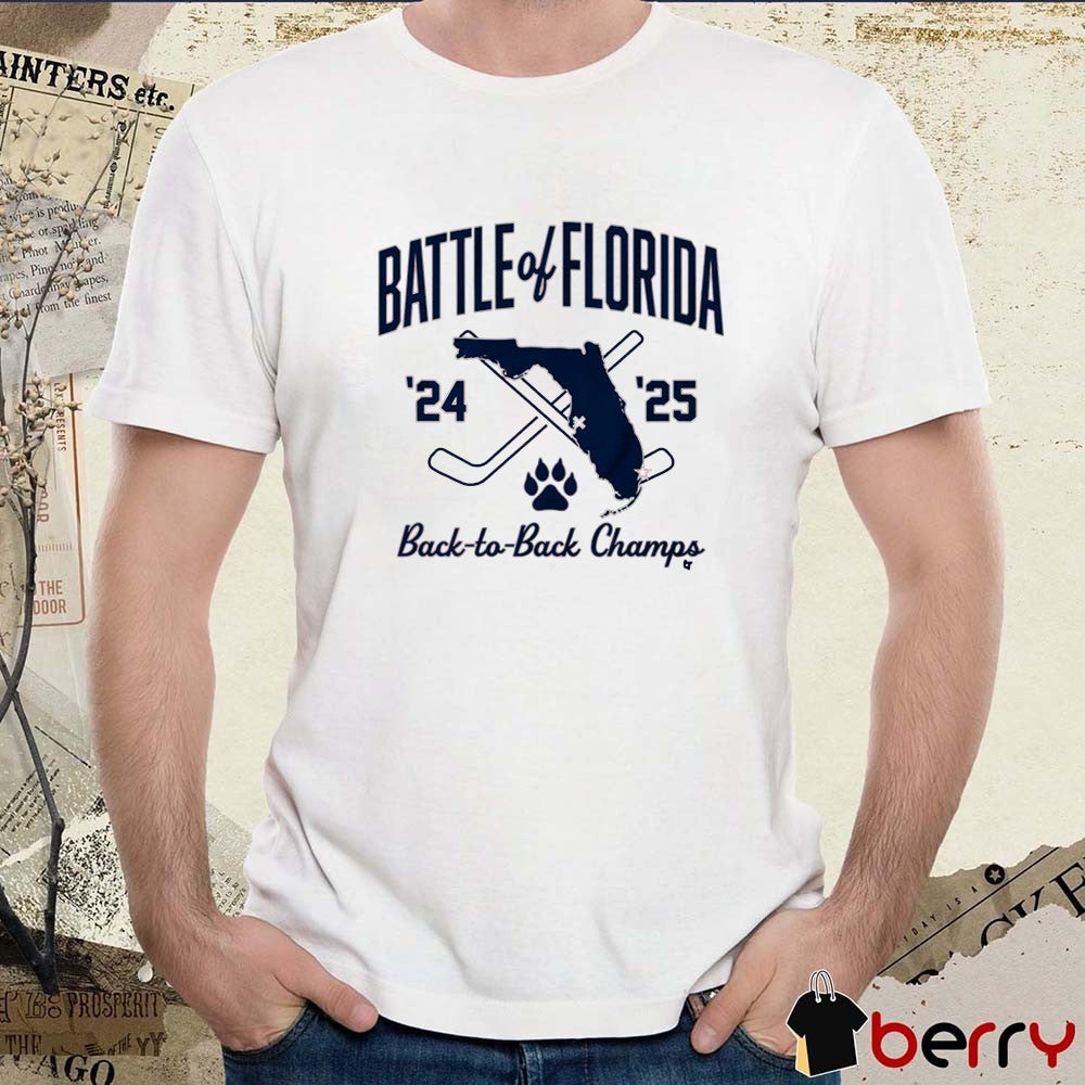 Florida Panthers Hockey Battle of Florida Back-to-Back Champs 2025 t-shirt