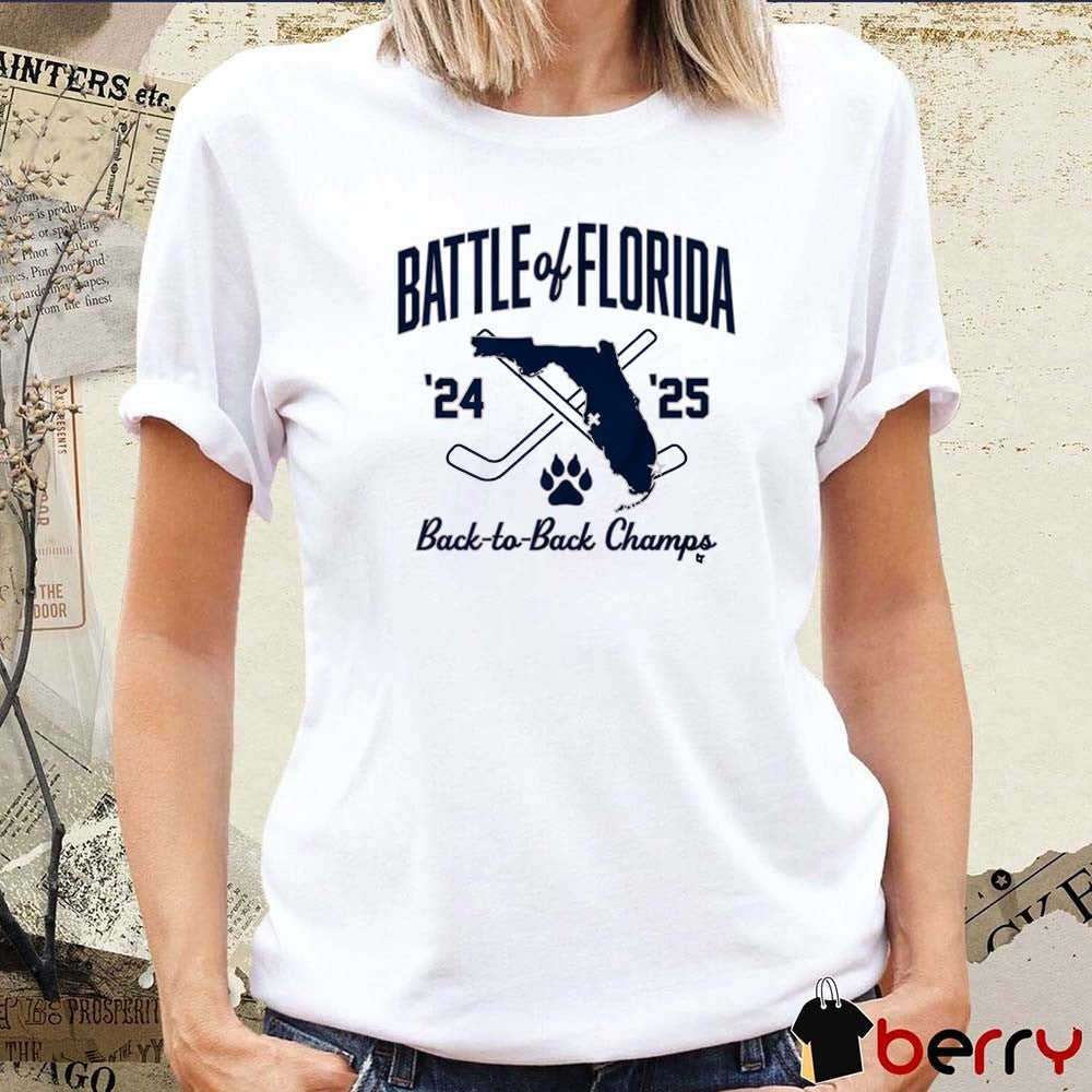 Florida Panthers Hockey Battle of Florida Back-to-Back Champs 2025 t-shirt