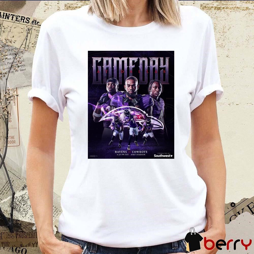 Gameday Baltimore Ravens At Dallas Cowboys Poster t-shirt