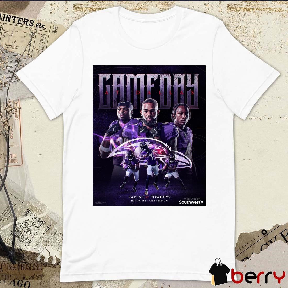Gameday Baltimore Ravens At Dallas Cowboys Poster t-shirt