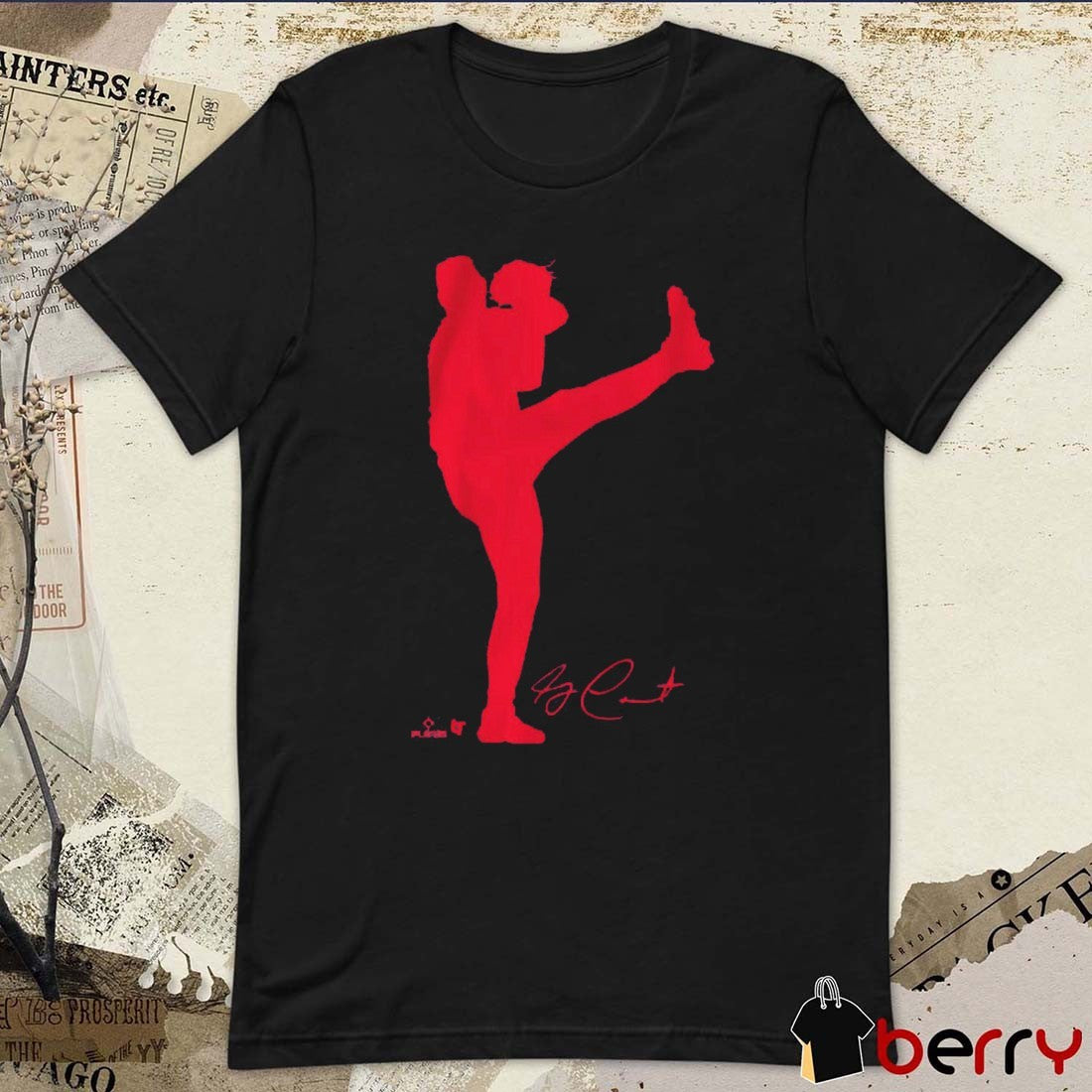 Garrett Crochet Silhouette Boston Red Sox MLB Baseball Signature t-shirt