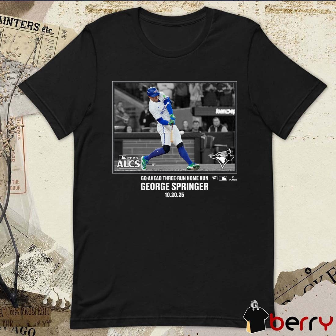 George Springer Toronto Blue Jays MLB 10.20.2025 American League Champions Moments Go-Ahead Three-Run HR t-shirt