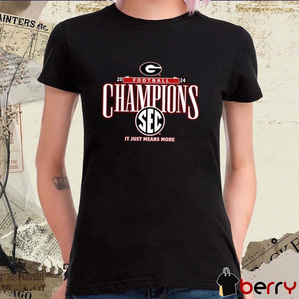 Georgia Bulldogs 2024 SEC Football Conference Champions It Just Means More Locker Room t-shirt
