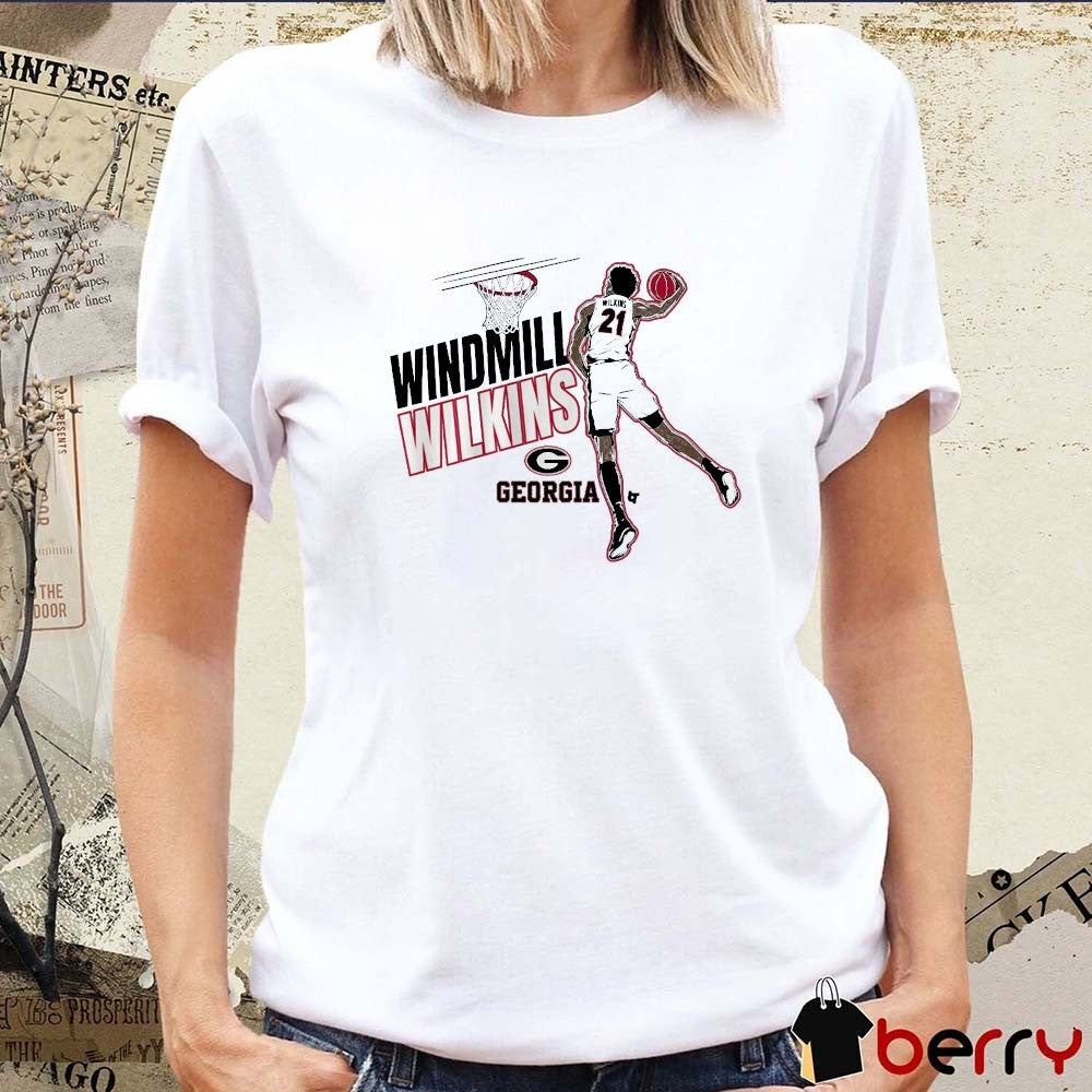 Georgia Bulldogs Basketball Windmill Jake Wilkins NCAA t-shirt