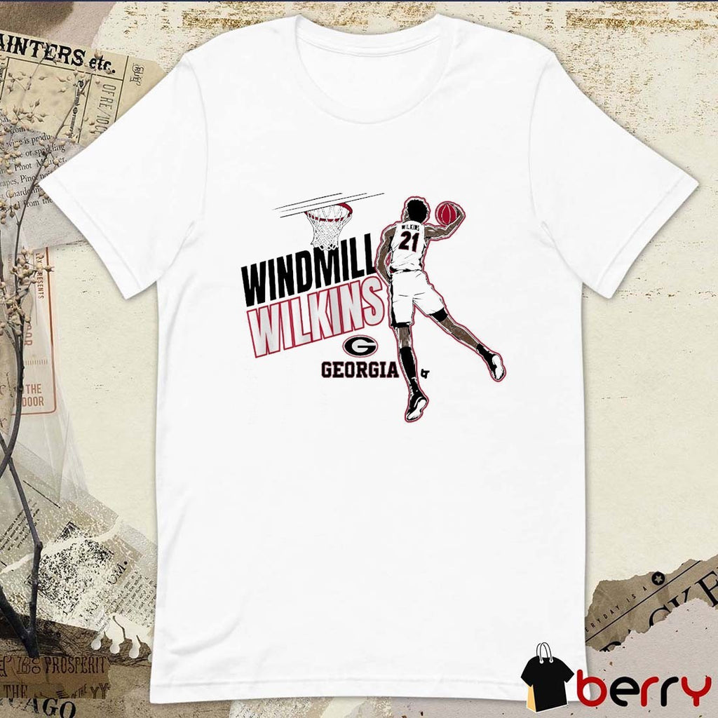 Georgia Bulldogs Basketball Windmill Jake Wilkins NCAA t-shirt