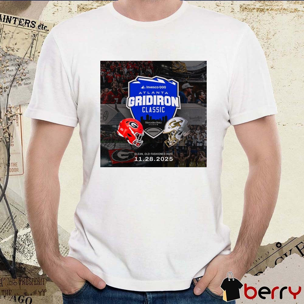 Georgia Bulldogs Vs Georgia Tech Yellow Jackets at Mercedes-Benz Stadium in Atlanta, GA November 28, 2025 Poster t-shirt
