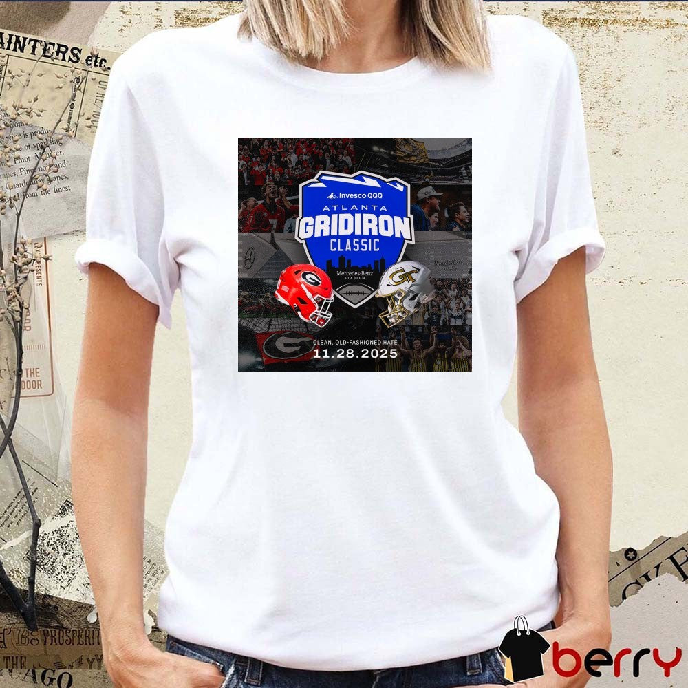 Georgia Bulldogs Vs Georgia Tech Yellow Jackets at Mercedes-Benz Stadium in Atlanta, GA November 28, 2025 Poster t-shirt