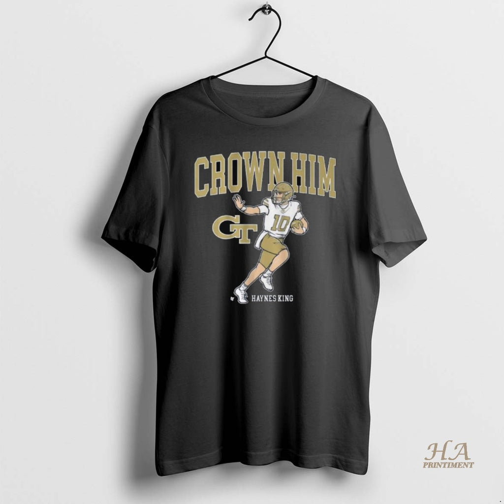 Official Georgia Tech Football Haynes King Crown Him Long Sleve