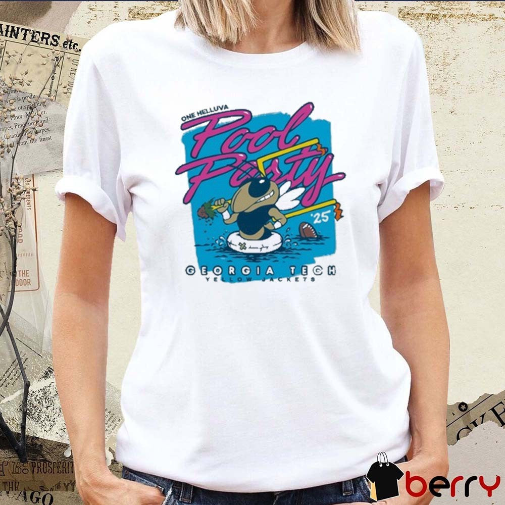 Georgia Tech Yellow Jackets One Helluva Pool Party 2025 Painting t-shirt