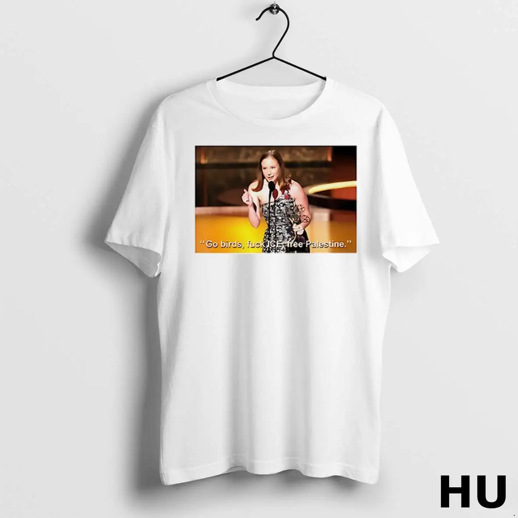 Official Go Birds Fuck Ice Free Palestine T Shirt