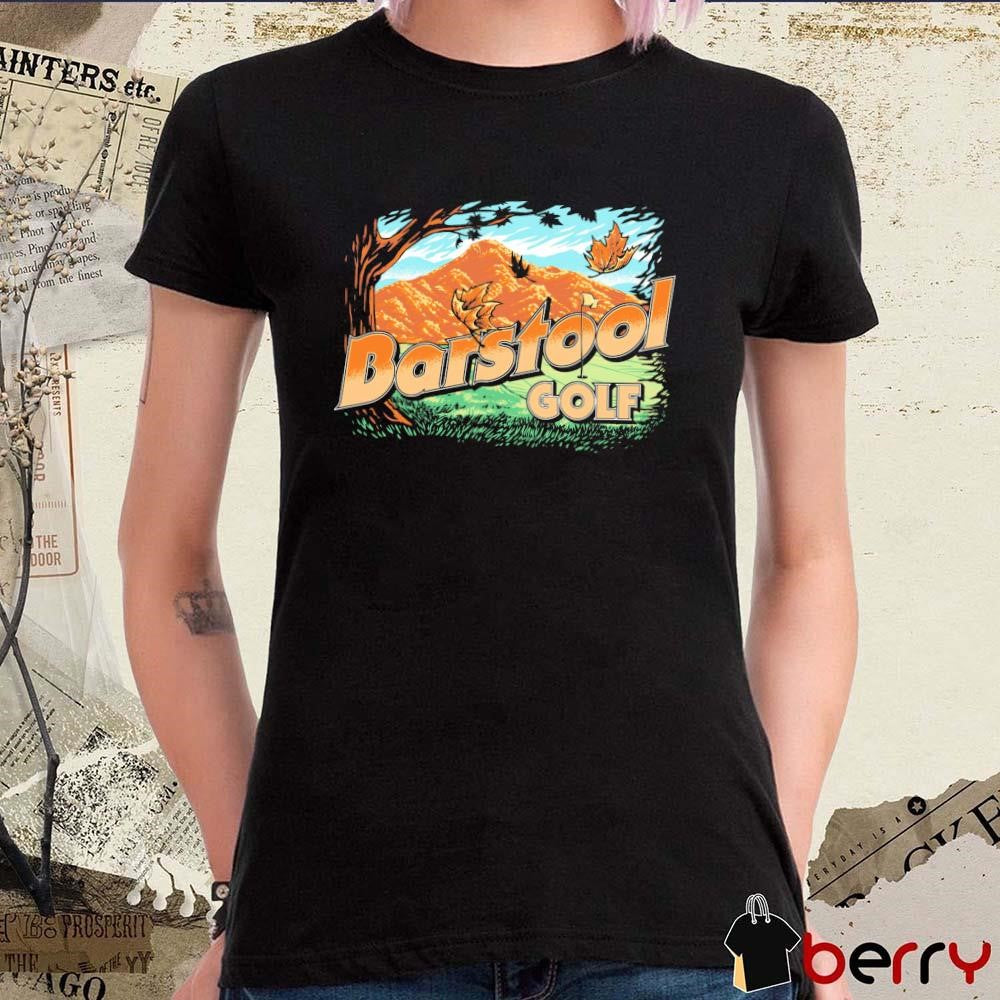 Golf Fall Mountain Barstool Painting t-shirt