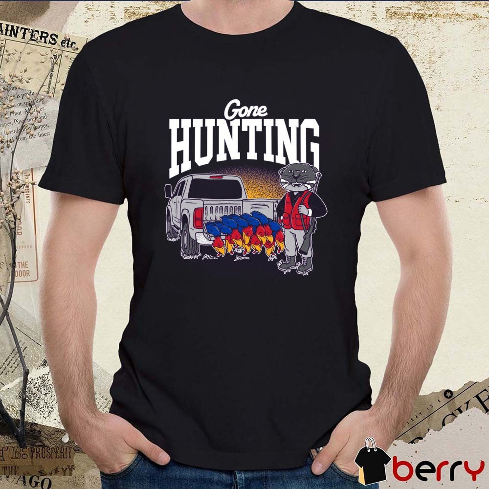 Gone Hunting Kansas State Wildcats Defeats Kansas Jayhawks 2025 t-shirt