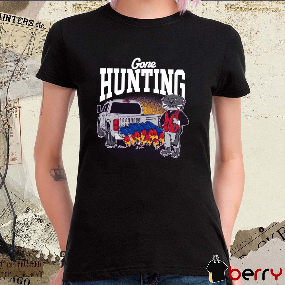 Gone Hunting Kansas State Wildcats Defeats Kansas Jayhawks 2025 t-shirt