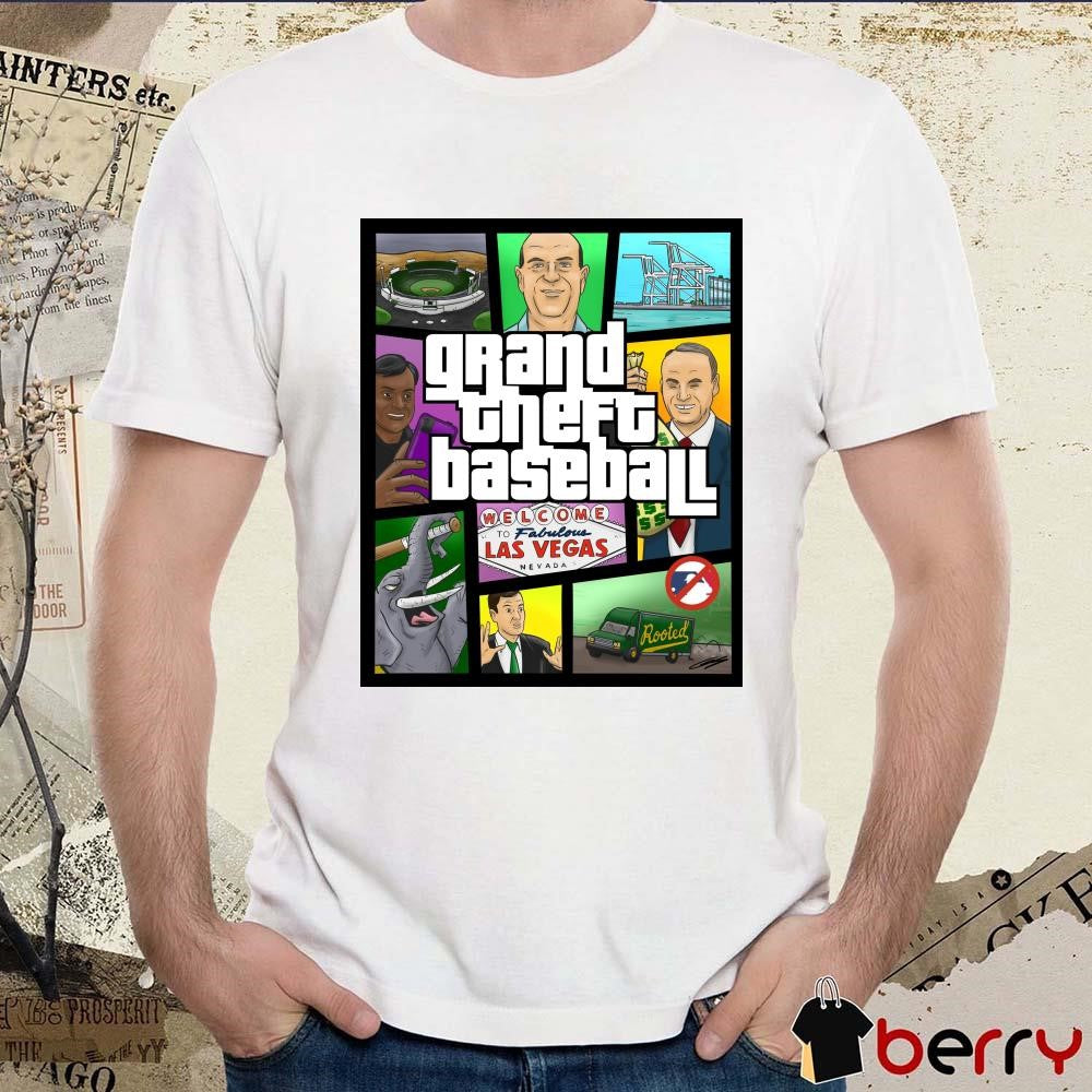 Grand Theft Baseball Oakland Athletics MLB Welcome To Fabulous Las Vegas Nevada Poster 2024 t-shirt