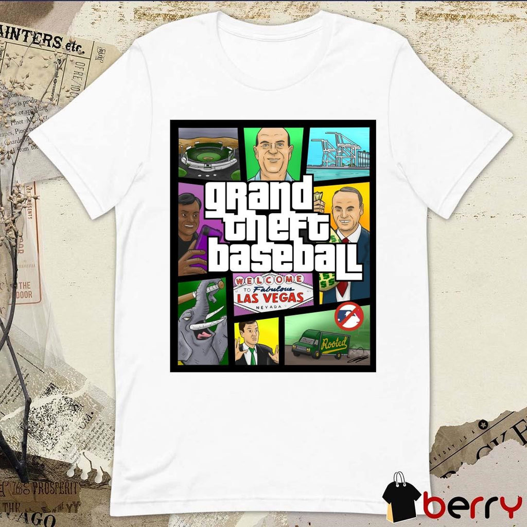 Grand Theft Baseball Oakland Athletics MLB Welcome To Fabulous Las Vegas Nevada Poster 2024 t-shirt