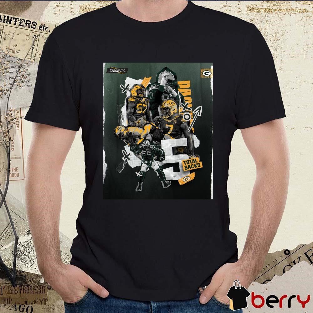 Green Bay Packers BC Enagbare Vanness Clark Total Sacks Poster t-shirt