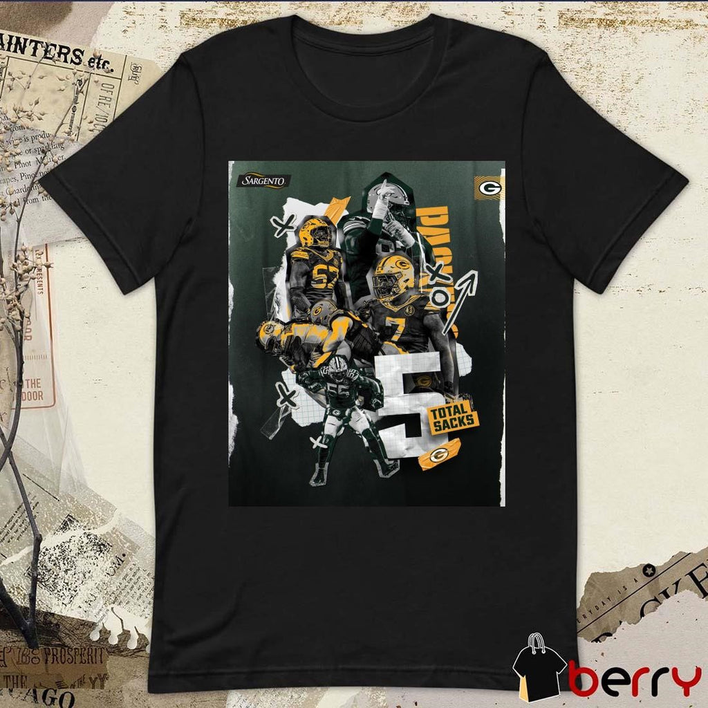 Green Bay Packers BC Enagbare Vanness Clark Total Sacks Poster t-shirt