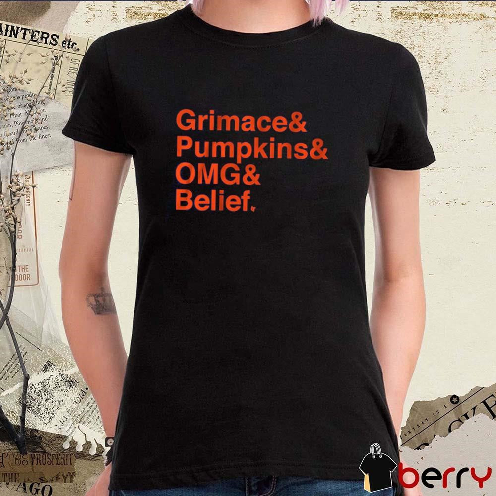 Grimace And Pumpkins And OMG And Belief MLB t-shirt