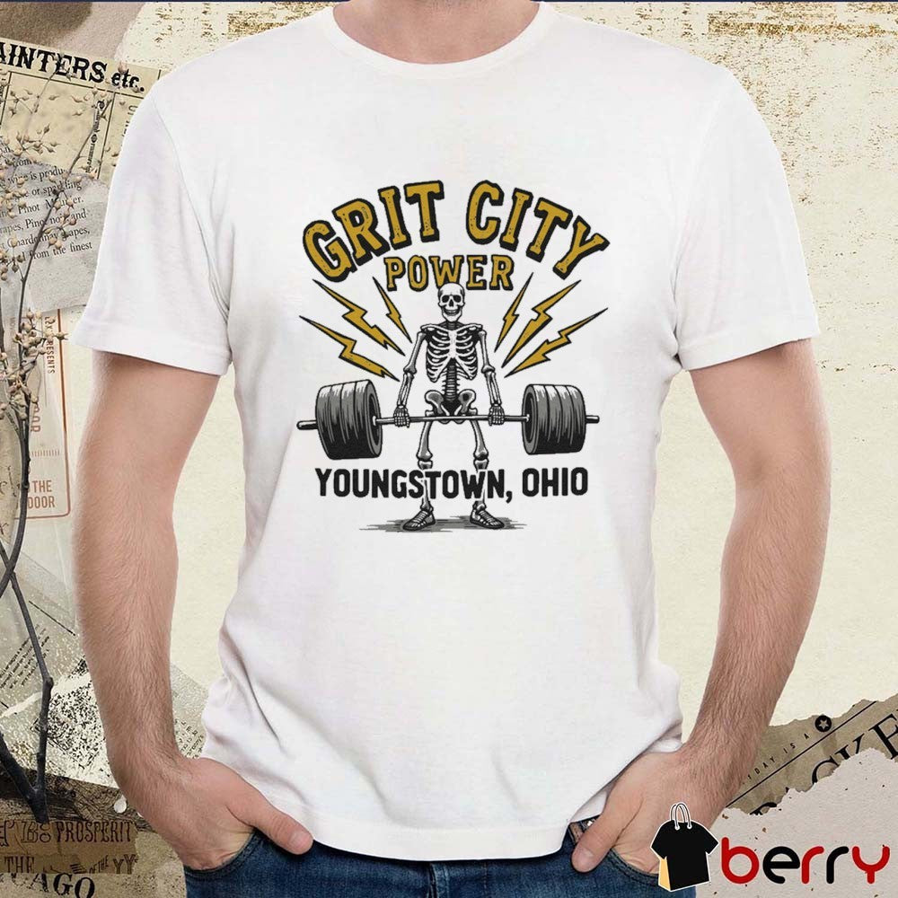 Grit City Power Youngstown Ohio 2025 Skeleton t-shirt