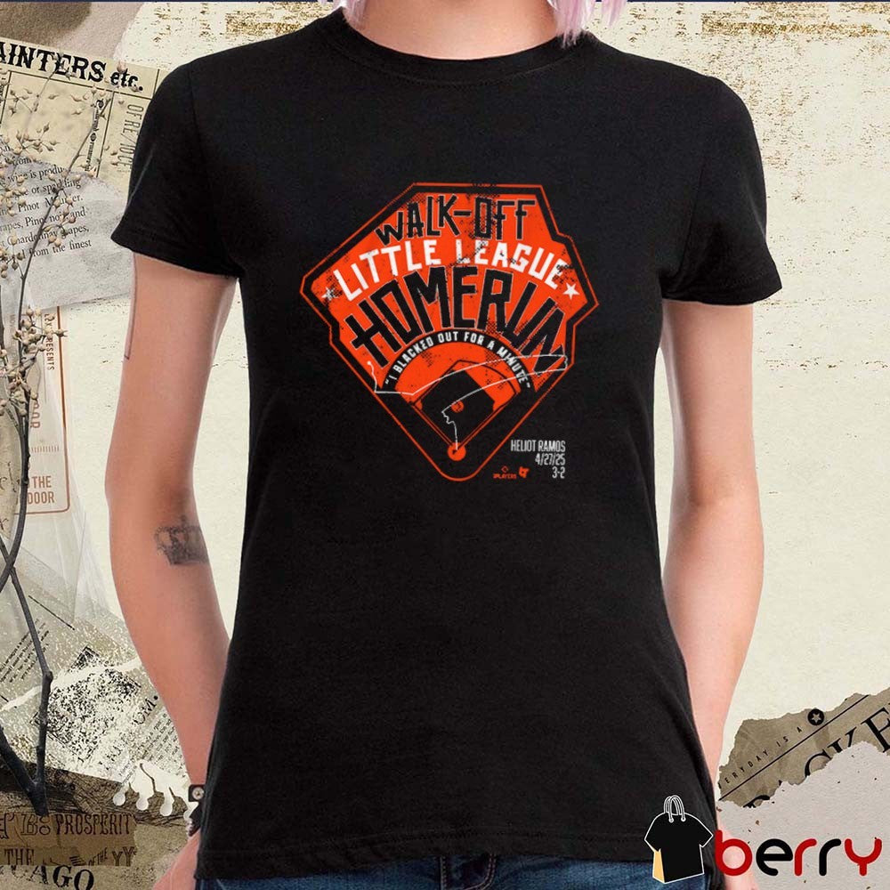 Heliot Ramos Walk-Off Inside-the-Park Home Run Little League I Blacked Out For A Minute San Francisco Giants 4.27.25 t-shirt