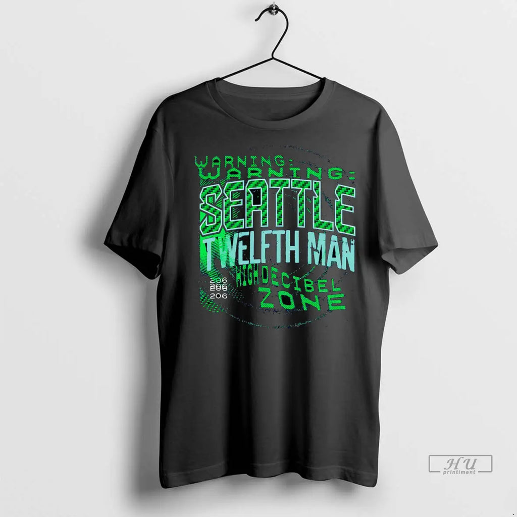 Official High Decibel Zone Seattle Football Twelfth Man T Shirt